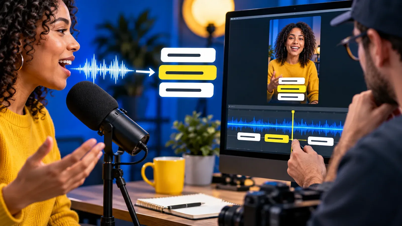 Bold thumbnail showing a vertical video frame with clear caption blocks moving through an editorial quality-control checklist